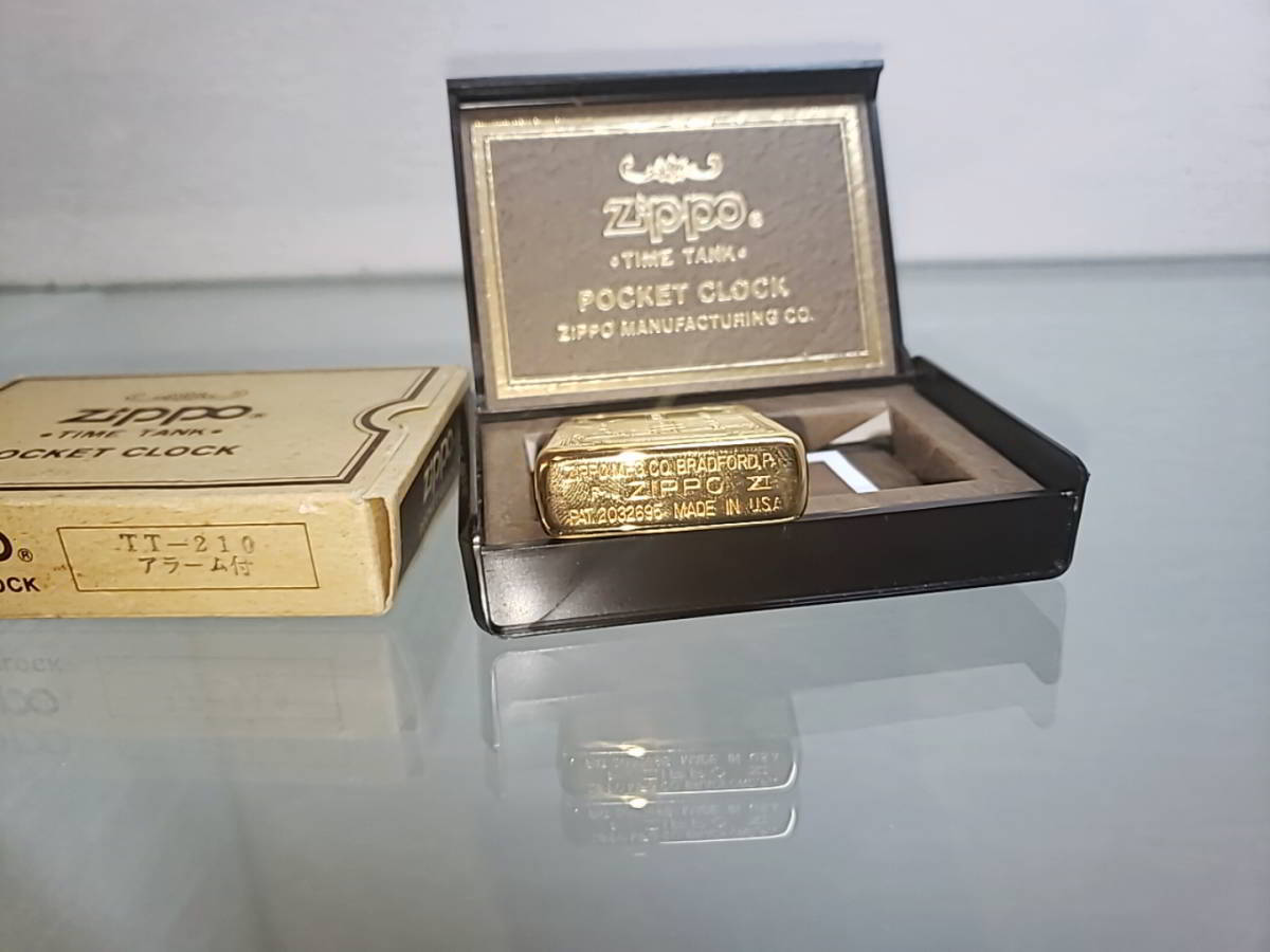 Zippo ジッポー TIME TANK ゴールド POCKET CLOCK タイムタンク 希少