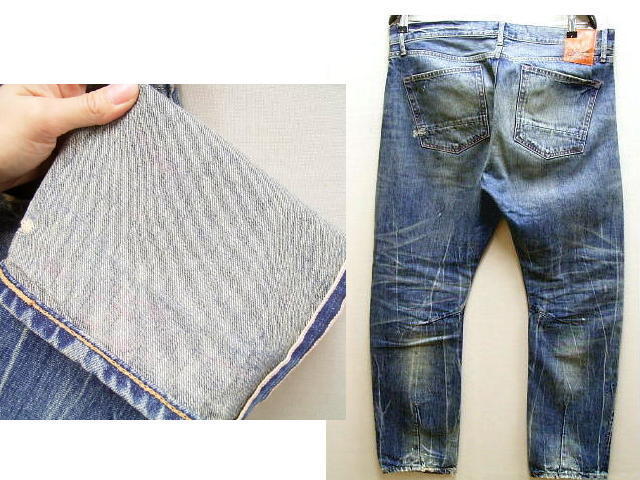 即決 [W36]DENHAM GRADE SLIM JAF 日本製 ペンキ加工 ペイント 