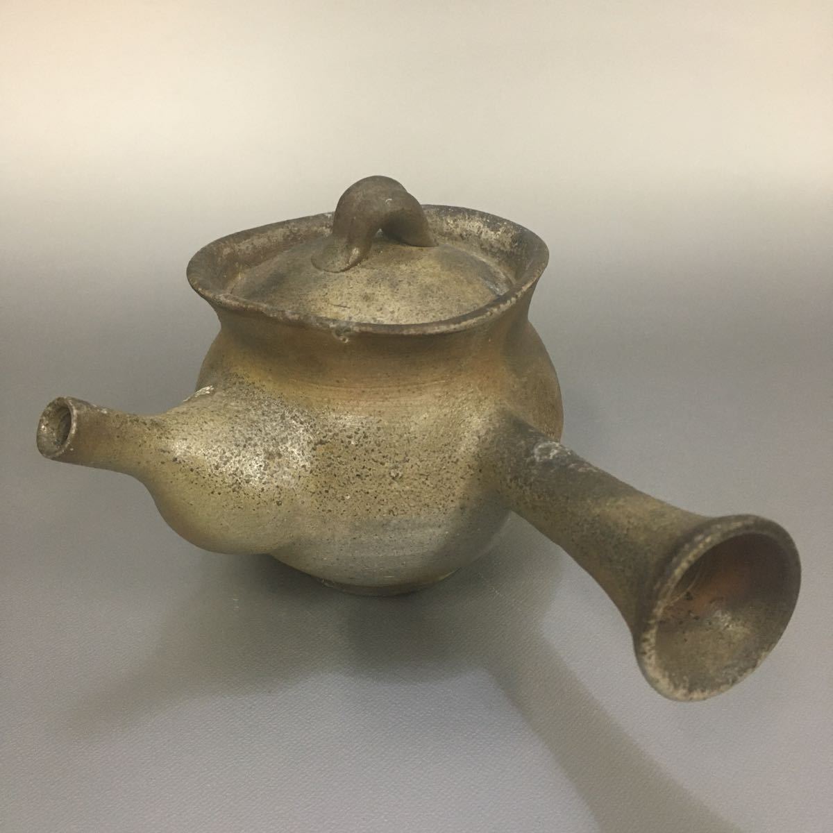 井14） 【同梱OK】 新品未使用 備前焼 本山直義 煎茶道具 窯変 横手