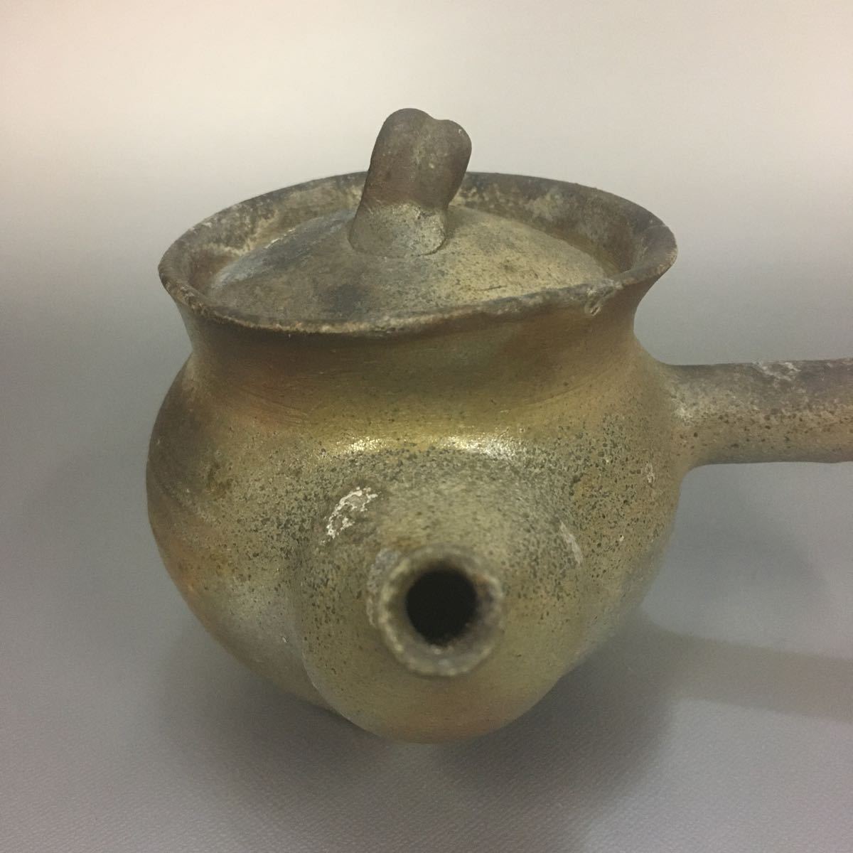 井14） 【同梱OK】 新品未使用 備前焼 本山直義 煎茶道具 窯変 横手