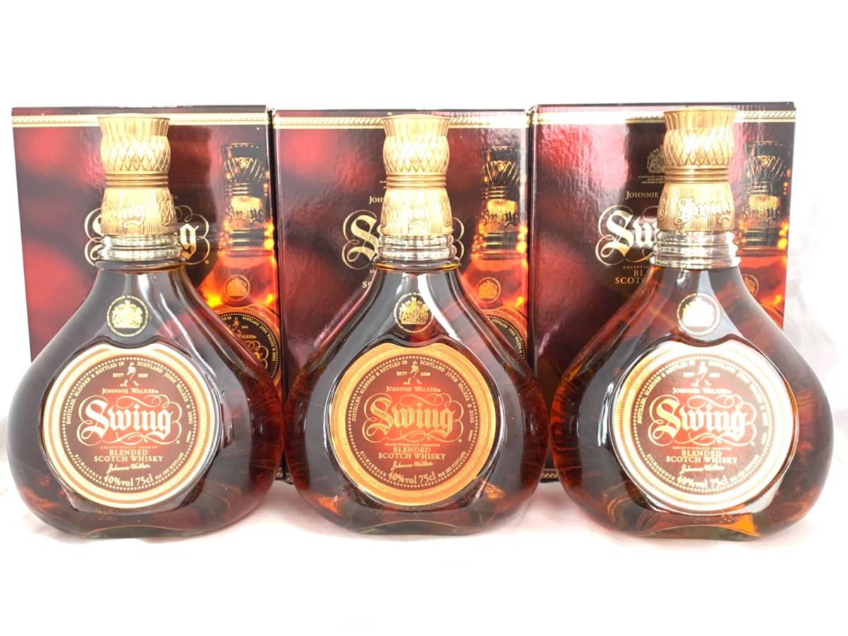ジョニーウォーカーウイスキー2本セット レッド 金赤キャップ&スコッチスイング 売れ済超特価 ☆②Johnnie Walker ジョニーウォーカー Swing スイング