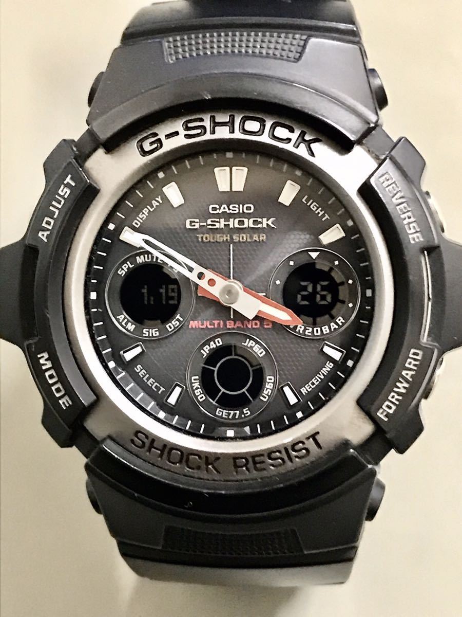 【格安，低価】 CASIO G-SHOCK AWG-101 電波ソーラー タフソーラー マルチバンド5 カシオ Gショック(TOUGH SOLAR)｜売買されたオークション情報、yahooの商品情報をアーカイブ公開 - オークファン G-SHOCK