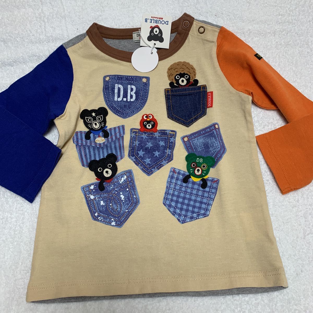 激安【新品】ミキハウス　長袖Tシャツ&DOUBLE-Bデニムス80サイズ　ベビー ミキハウス - ダブルビー DOUBLE.B 新品 0 ロンT ダブルb（ブランド