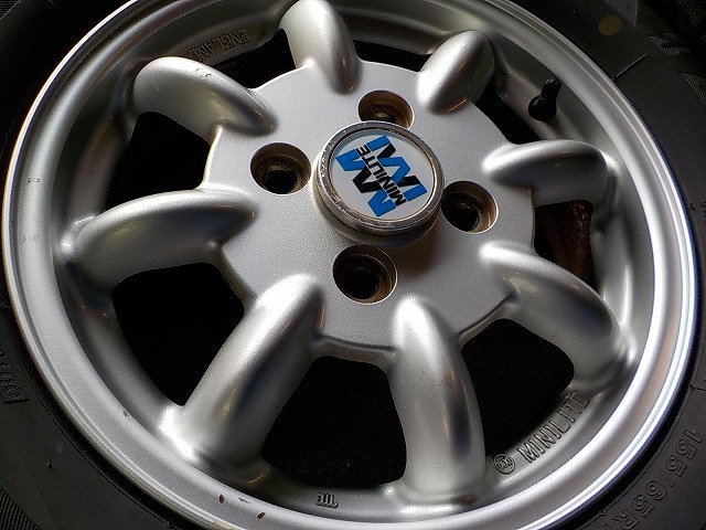 中古】ミニライト 13インチ アルミホイール・タイヤセット ミニライト