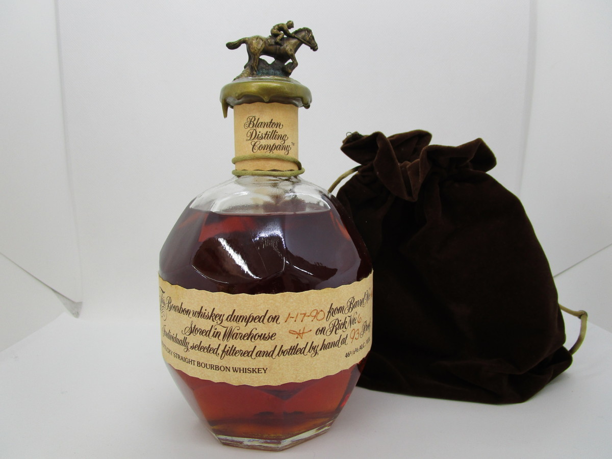 未開栓 巾着付き ブラントン シングルバレル 750ml 古酒 ブラントン 750ml 46.5％ Blanton バーボンウイスキー 未開栓 巾着付き