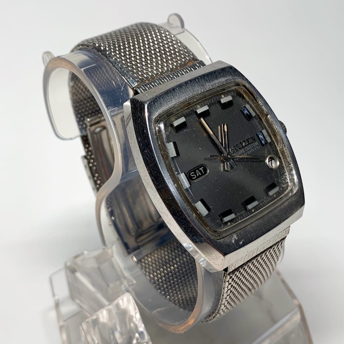 CITIZEN シチズン スクエアカスタム 27石 自動巻 稼働品 デイデイト 4 