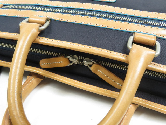 23894★1円スタート★本物★ポールスミス★Paul Smith☆極美品★2WAY★ビジネスバッグ★レザー★ナイロン★メンズ★通勤★書類かばん★