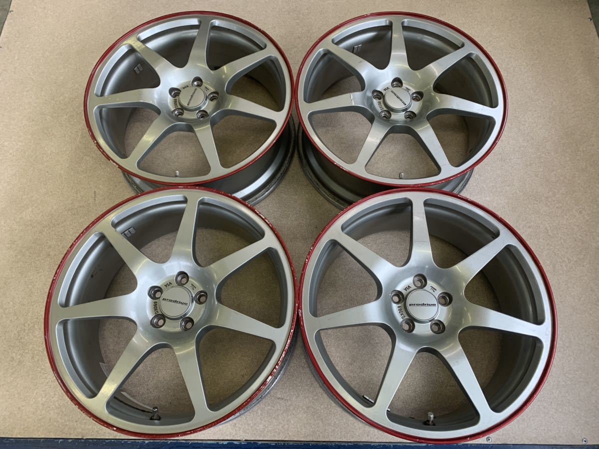 18インチ 鍛造 プロドライブ +48 美品！軽量 RAYS GC-07C 7.5J 4