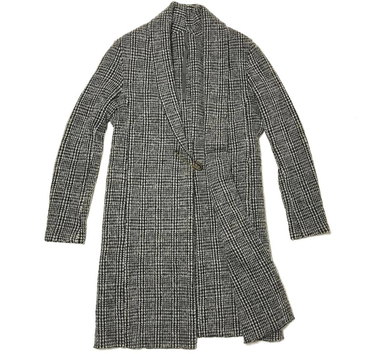 KAZUYUKI KUMAGAI 18AW ニットツイード ストールコート 18/19AW KAZUYUKI KUMAGAI ATTACHMENT W/Ap/Peニットツイードストール