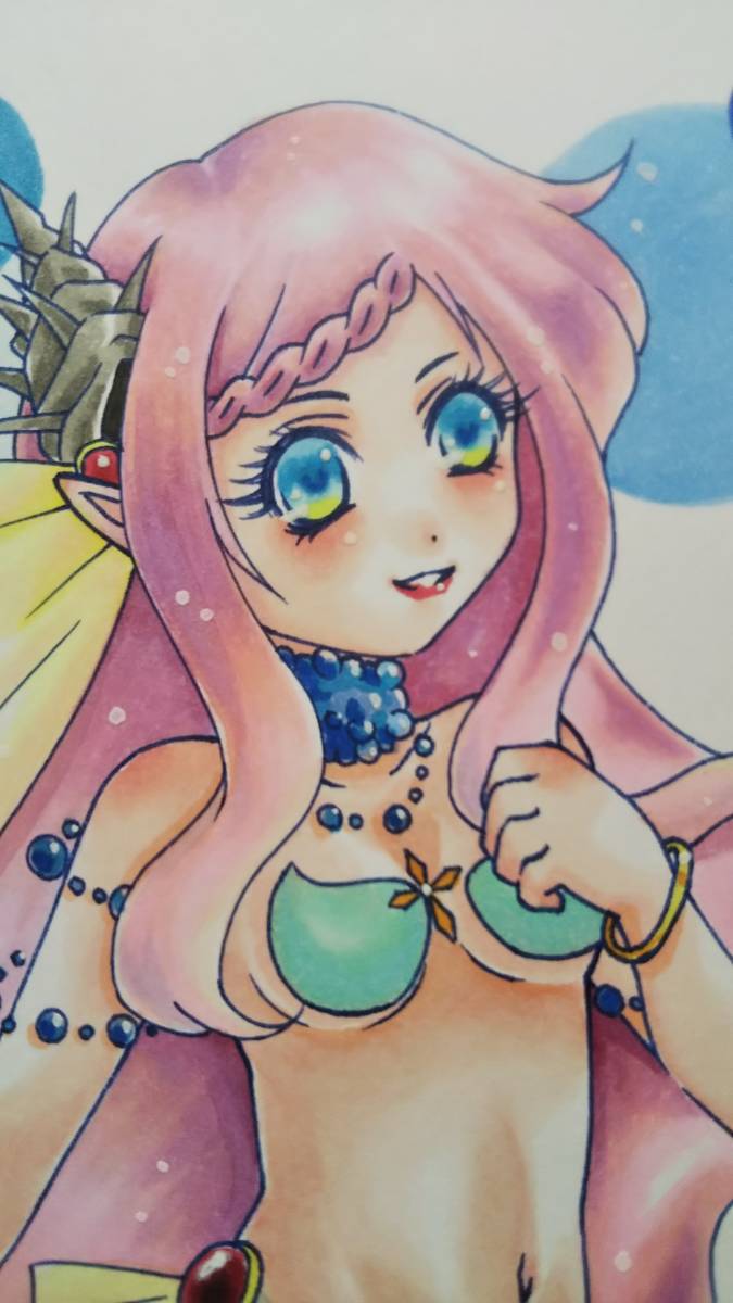 手書きイラスト オリジナル アナログ 女の子 童話 人魚姫 手描きイラスト 売買されたオークション情報 Yahooの商品情報をアーカイブ公開 オークファン Aucfan Com