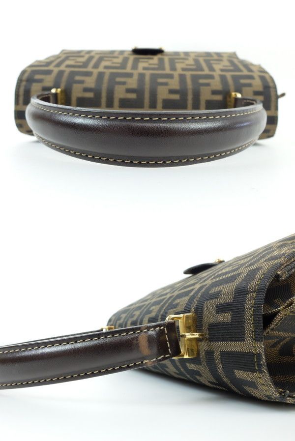 フェンディ FENDI ズッカ柄 バニティバッグ ハンドバッグ 化粧ポーチ 