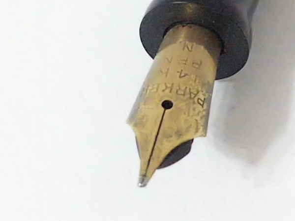 パーカー PARKER 万年筆 プラスチック ダークブラウン×黒 ペン先14K ペン