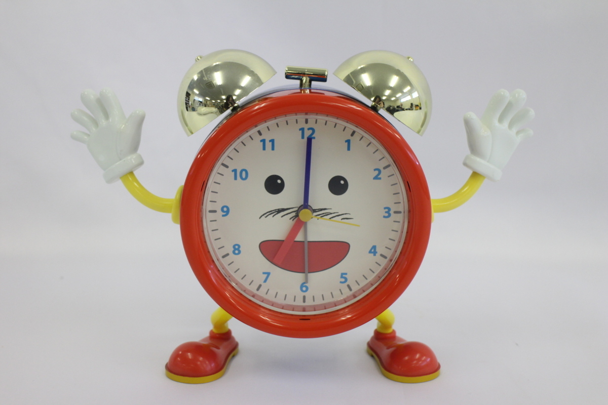 002▽【中古 希少】フジテレビ めざましくん 目覚まし時計 めざまし 