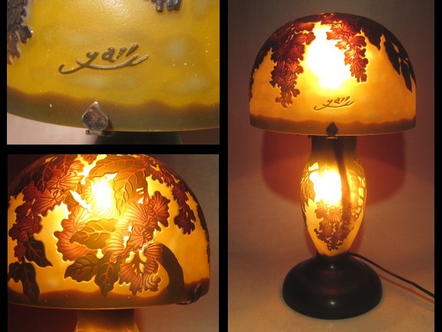 新作入荷，SALE エミール ガレ ガラスランプ 大 Emile Galle 花図 r685(工芸ガラス)｜売買されたオークション情報、yahooの商品情報をアーカイブ公開 - オークファン 工芸ガラス