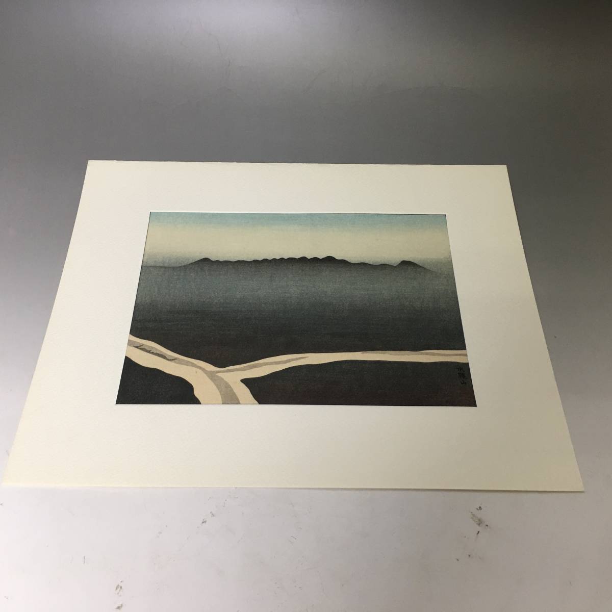 坂本繁二郎□筑紫五景・神湊□加藤版画研究所 木版画 コレクション 版画