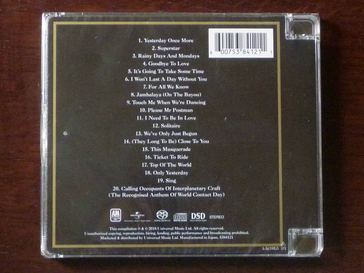 Hybrid SACD】カーペンターズ／GOLD 20曲収録ベスト ♪Carpenters