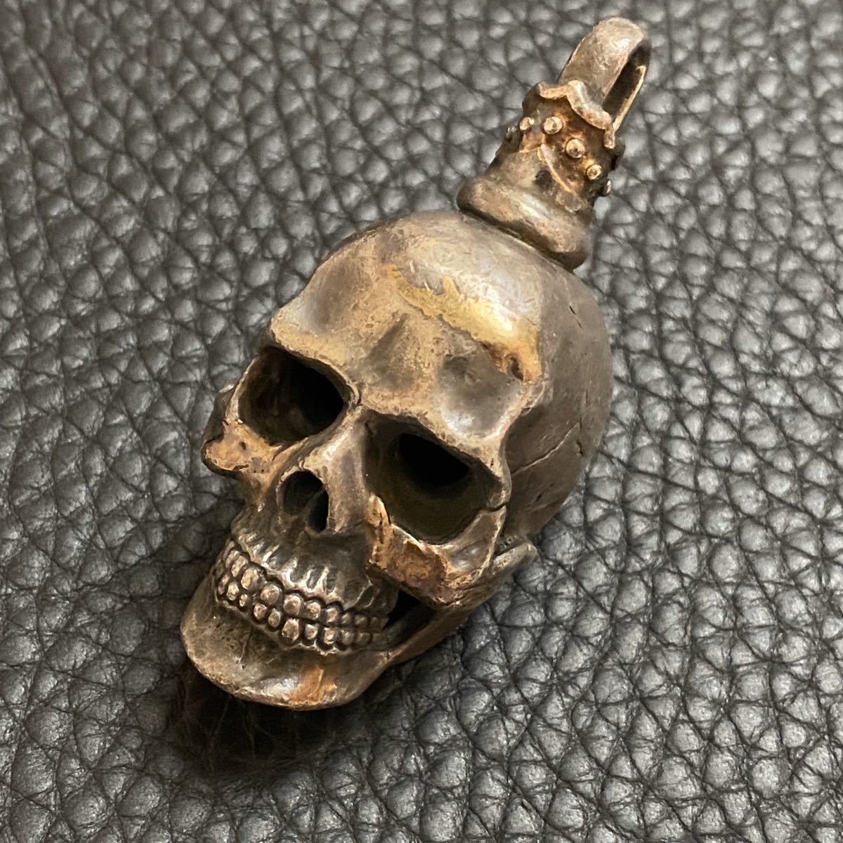 1円～数量限定品のカスタムモデル★18金ロウBWLビルウォールレザーBillWallLeatherジャイアントスカルペンダント