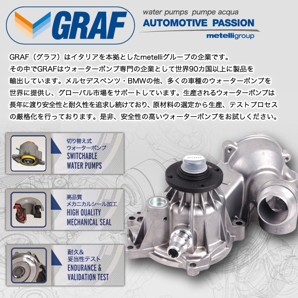 ベンツ ウォーターポンプ - 車 GRAF製 : エンジン・エンジンパーツ
