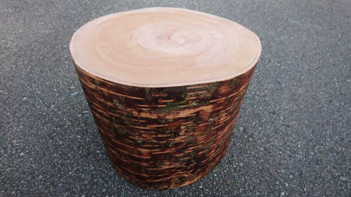 水目桜 薪割り台 作業台 丸太椅子 ① 薪割り台 : 作業台 ナラ Φ30cm