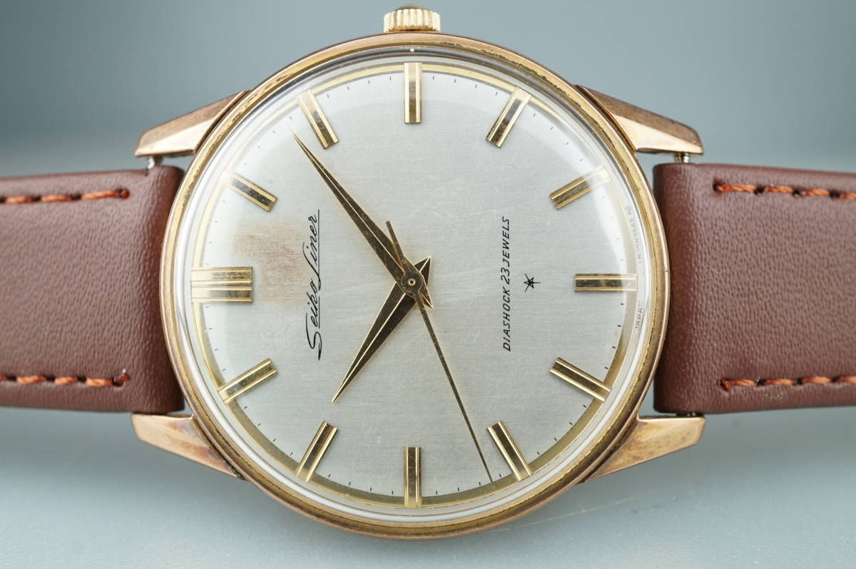 セイコーライナー 23石 手巻き 薄型 ダイヤショック SEIKO LINER 