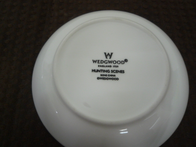 P882 WEDGWOOD ウェッジウッド HUNTING SCENES ハンティングシーン ミニプレート 5セット プチトレイ 小皿_3