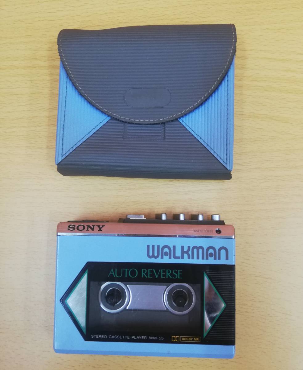 SONY カセットウォークマン WM-55 水色 ジャンク品