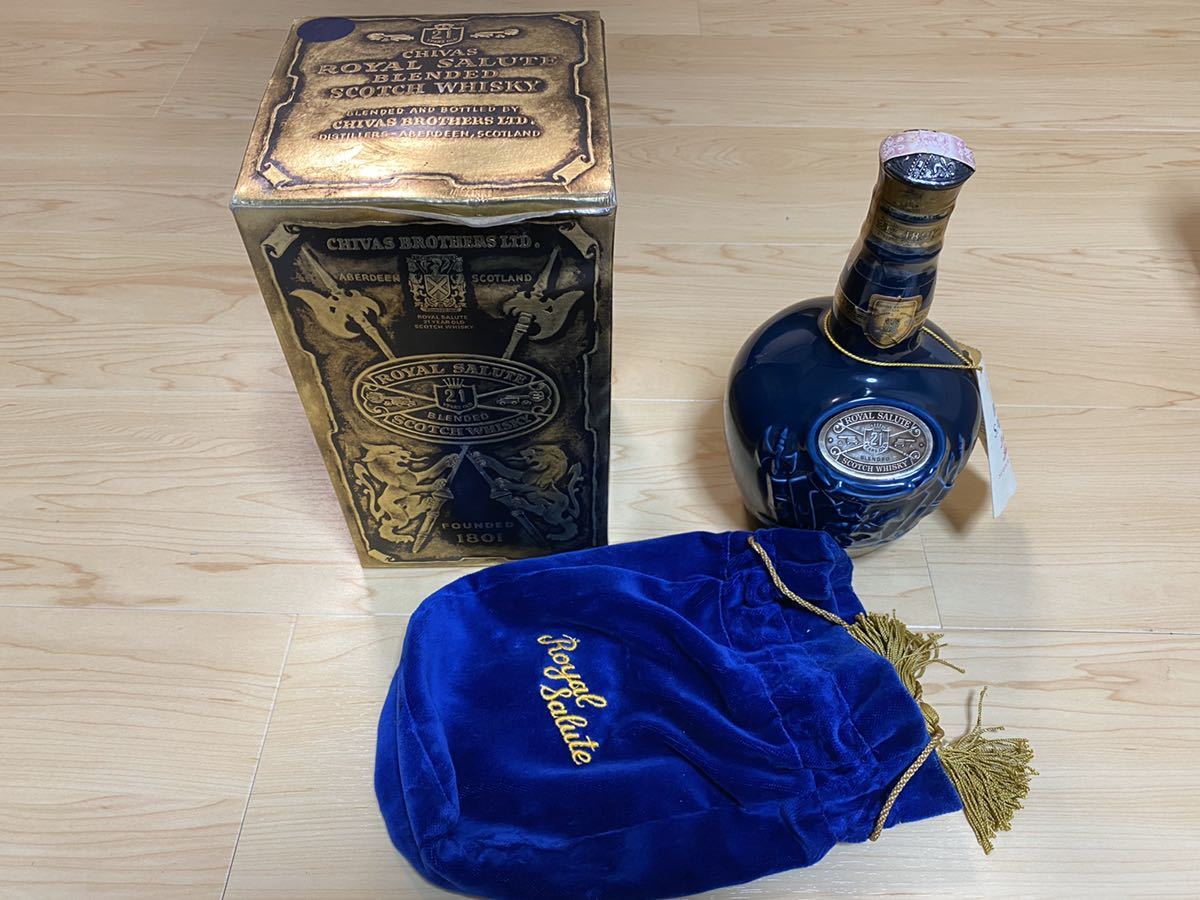 【本物保証，新作登場】 ROYAL SALUTE ロイヤルサルート 21年 青陶器古酒(スコッチ)｜売買されたオークション情報、yahooの商品情報をアーカイブ公開 - オークファン スコッチ