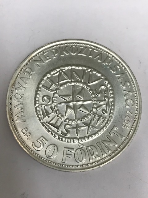 ハンガリー 1930年 1930年 5ペンゴ銀貨 1972年 50フォリント銀貨
