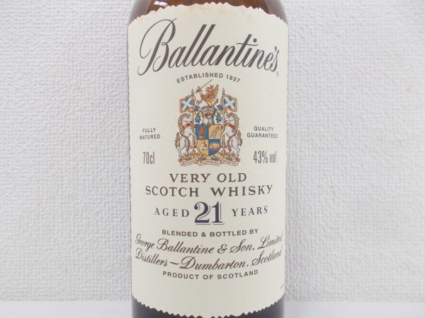 21年 バランタイン ベリーオールド years ballantine's OLD 古酒 Ballantine's バランタイン 21年 VERY OLD ベリー オールド 青ラベル 青筒 SCOTCH スコッチ ウイスキー 700ml 43% 未開栓 T9307A-S