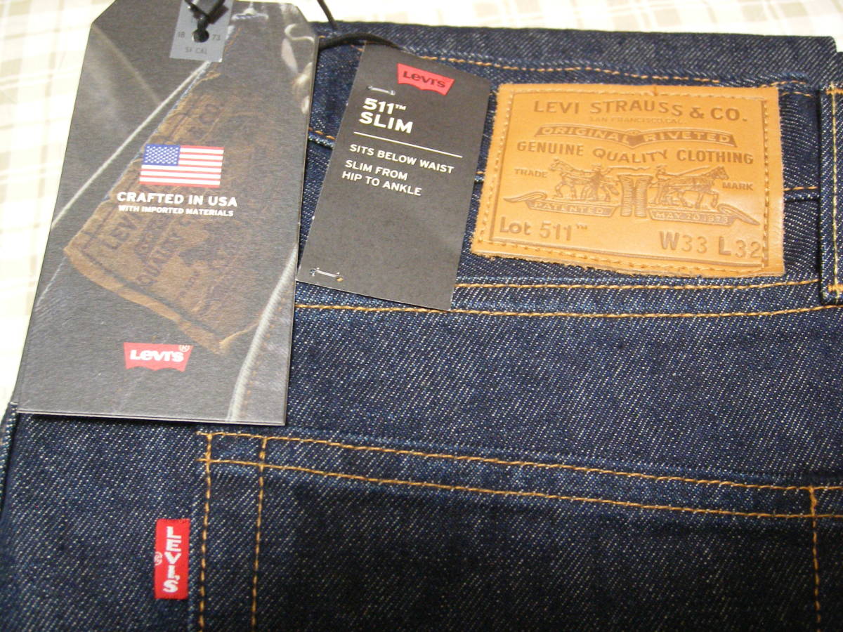 新品！米国製！リーバイス プレミアム511 SLIM W32 045112301 色落ち 