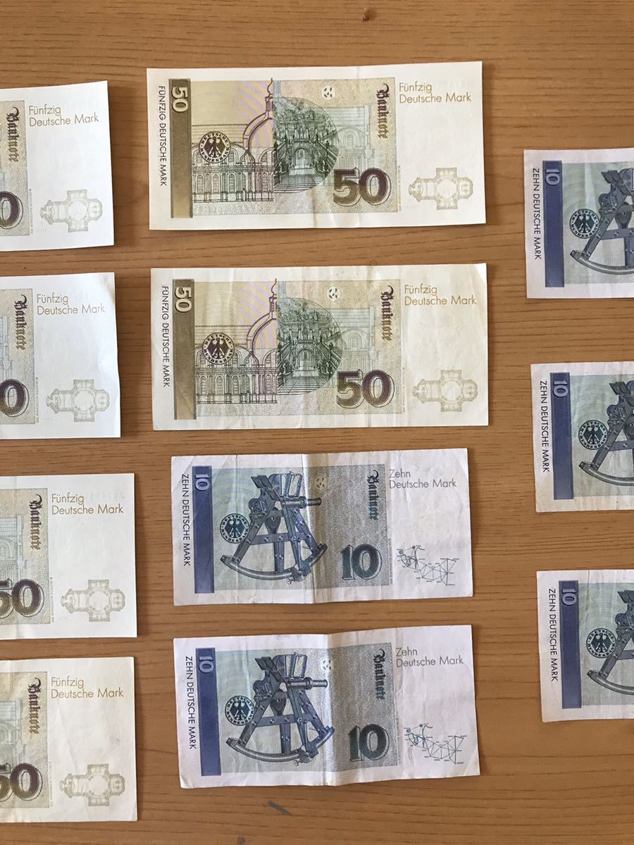 ドイツ旧紙幣セット 10, 20, 50, 100 計360マルク 追加1枚 旧ドイツ