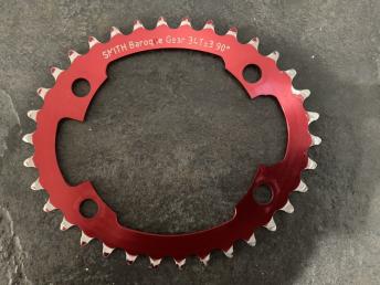 SMITH スミス バロックギア 34T±2 - Baroque Gear 34T バロック | 0 楕円ギアを追求した形状「非円形ギア 90°の通販 ギアの通販 メルカリ 赤-Red