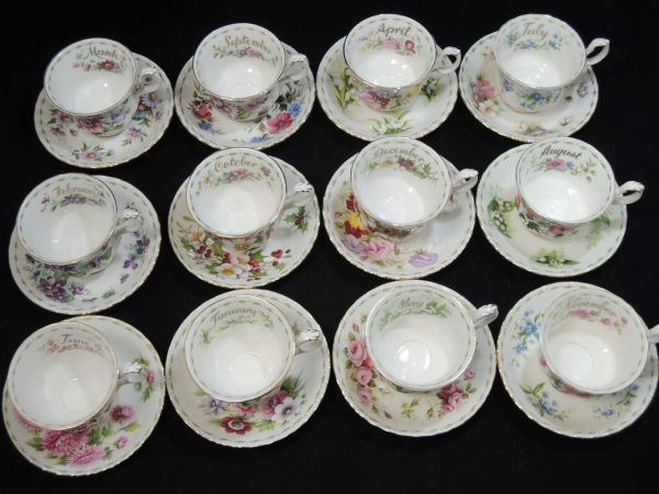 人気SALE，限定SALE 保管品 ロイヤル アルバート フラワーオブマンスリー カップ＆ソーサー 12ヶ月セット ROYAL ALBERT 0331(ロイヤルアルバート)｜売買されたオークション情報、yahooの商品情報をアーカイブ公開 - ロイヤルアルバート