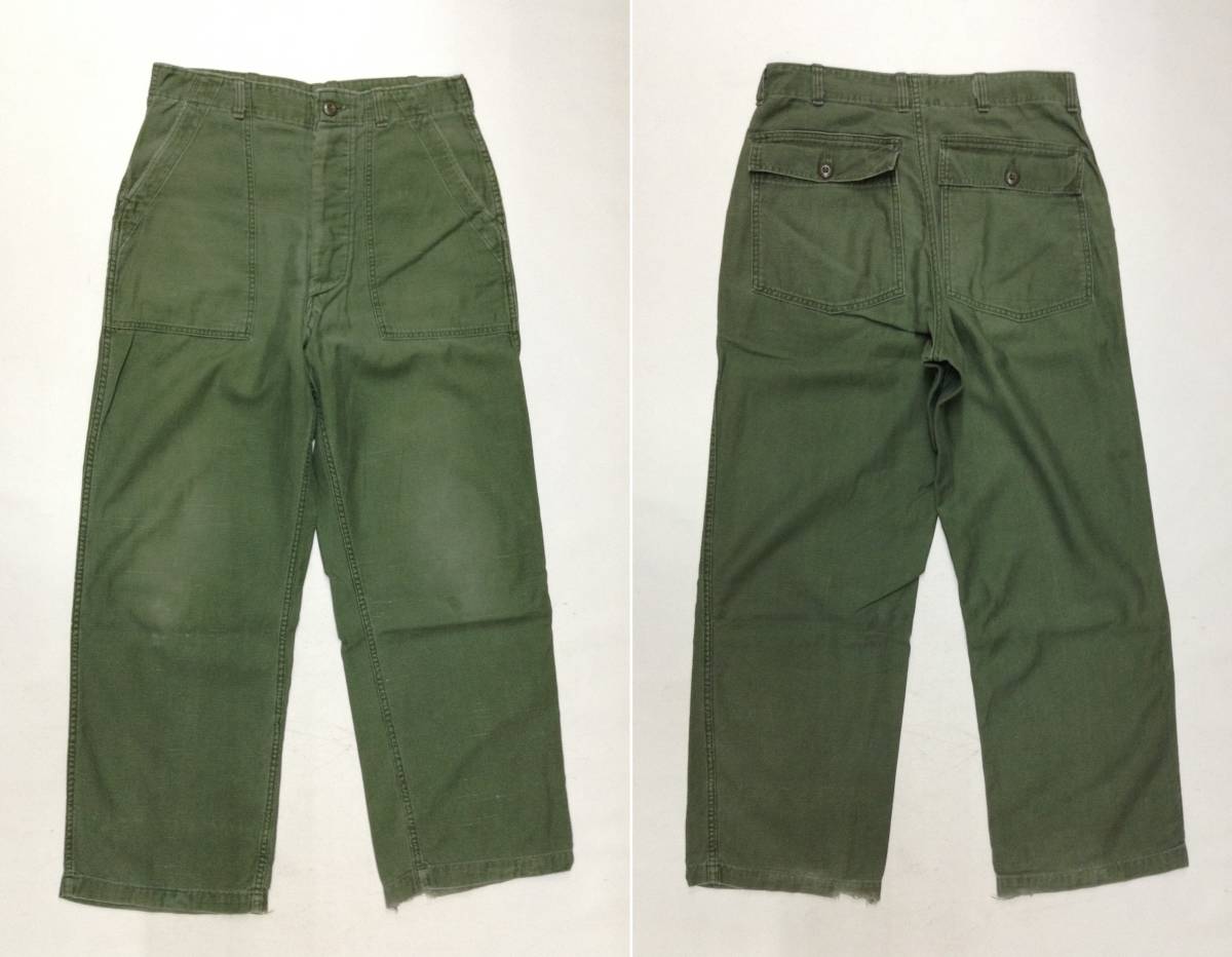 U.S.ARMY 60s 70s ビンテージ 米軍実物 OG-107 TYPE1 コットンサテン