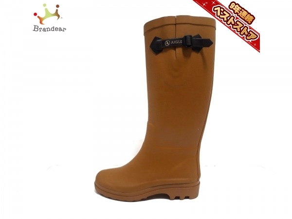 品質保証，得価 エーグル AIGLE レインブーツ 37 ラバー ライトブラウン レディース 靴(女性用)｜売買されたオークション情報、yahooの商品情報をアーカイブ公開 - オークファン 女性用
