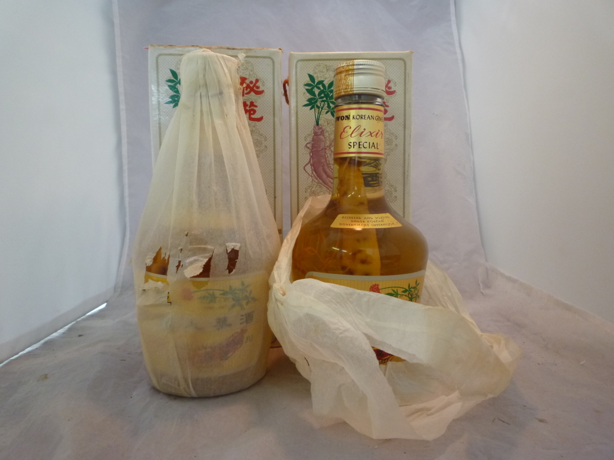 ★古酒★【1000円スタート】秘苑　高麗人参酒　ELIXIR ２本セット★720ml 35%★箱★未開栓★25547/25546