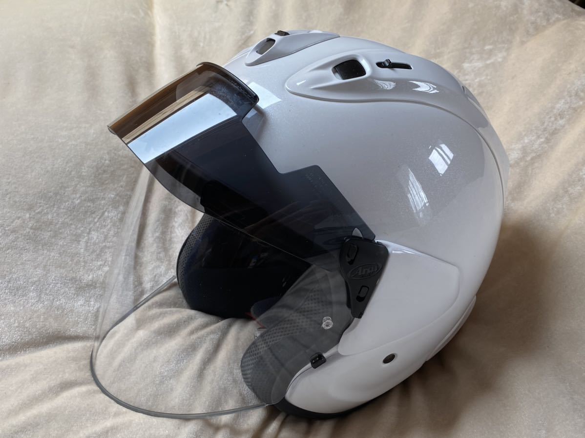 Arai アライ ジェットヘルメット VZ-RAM・PLUS グラスホワイト 57-58cm