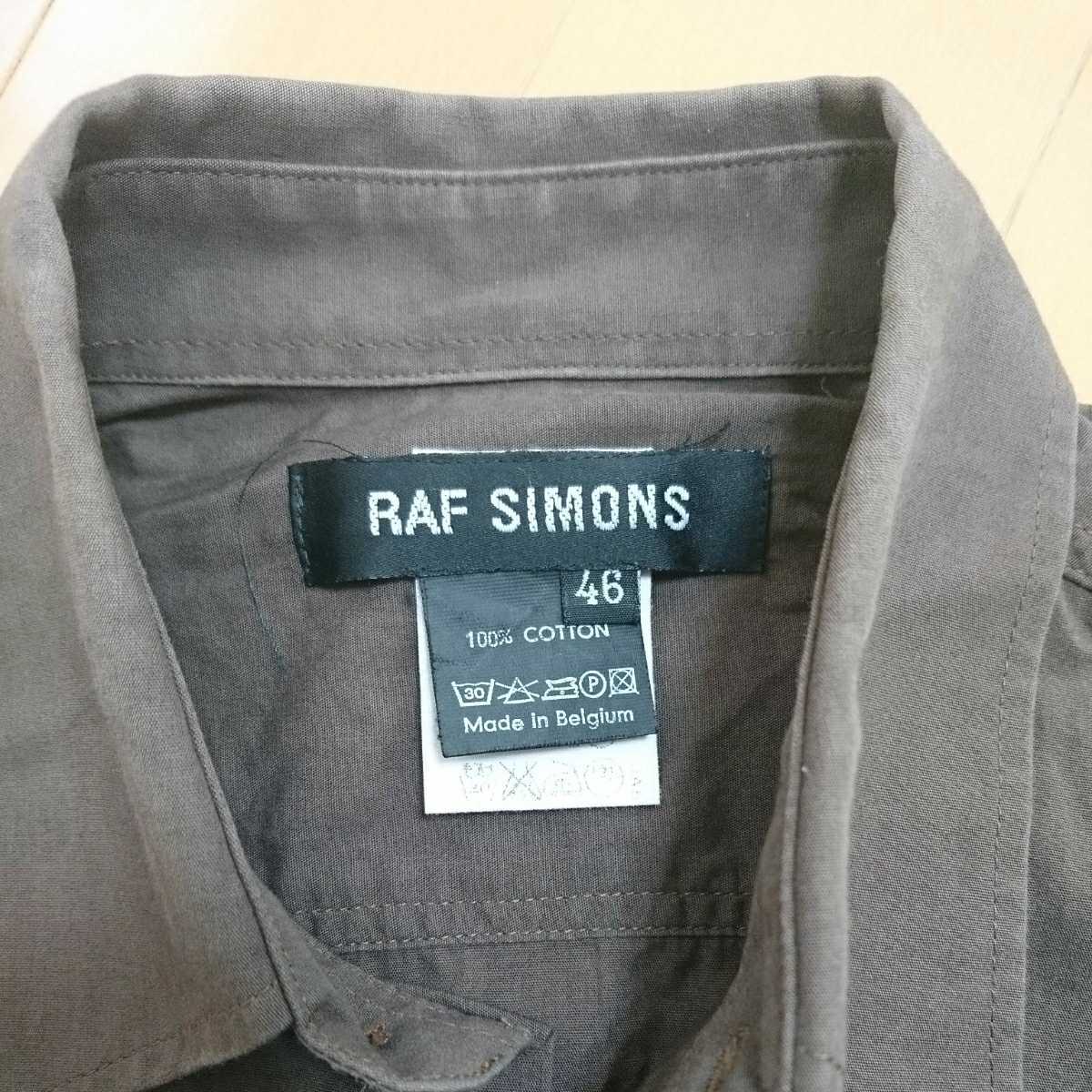 初期 ラフシモンズ RAF SIMONS ダブル胸ポケット サファリシャツ 半袖 
