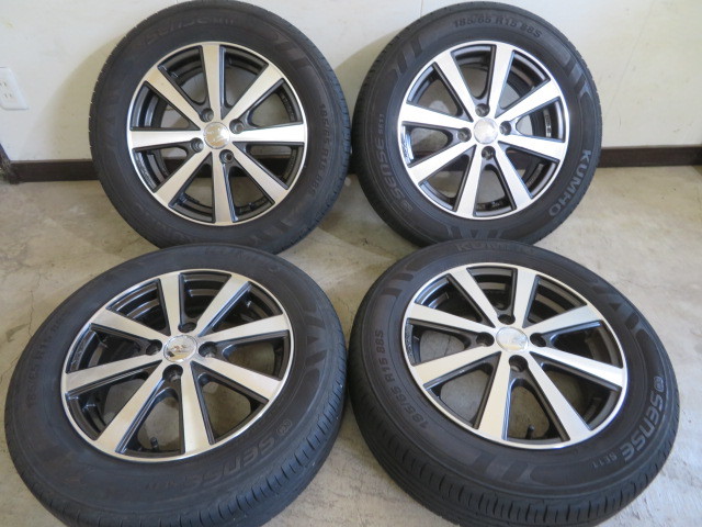 D410 ENKEI SMACK 2018年製 バリ山 185/65R15 フリードなどに 激安 