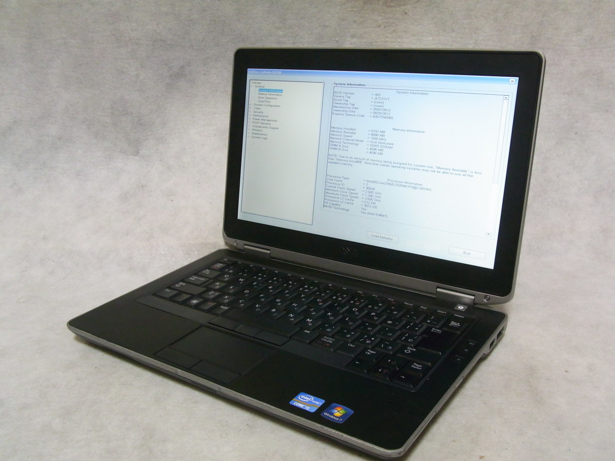 B18662 DELL Latitude E6330 Core i5 3320M 8GB ジャンク