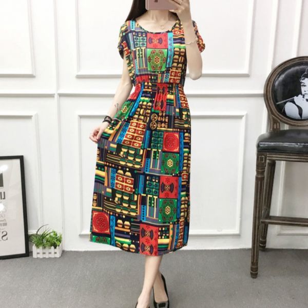 ワンピース ロング リゾートワンピース アジアン エスニック 綺麗なダマスク柄 ロングワンピース ６４ Mサイズ 売買されたオークション情報 Yahooの商品情報をアーカイブ公開 オークファン Aucfan Com