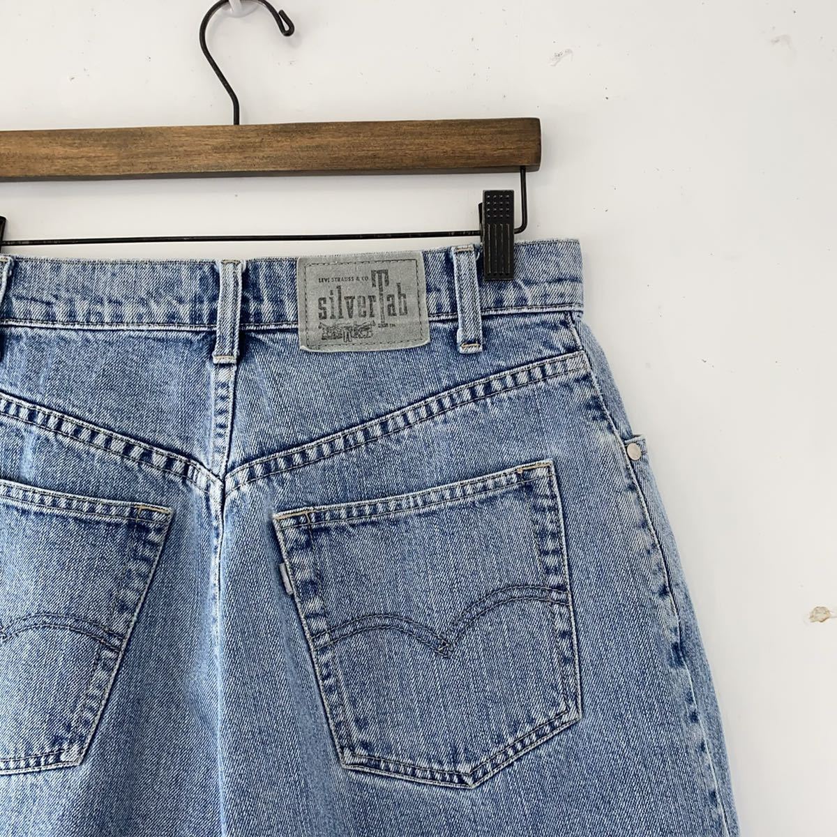90s リーバイス シルバータブ BAGGY デニム ショーツ M levis バギー