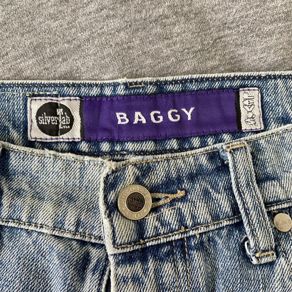 90s リーバイス シルバータブ BAGGY デニム ショーツ M levis バギー 
