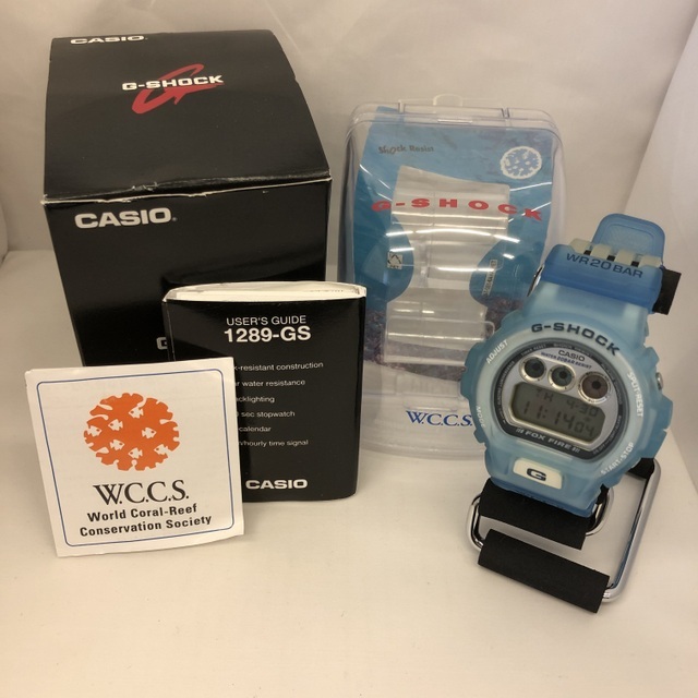極美品 G-SHOCK ジーショック CASIO カシオ 腕時計 DW-6900WC-2BT WCCS サンゴ礁保護 オフィシャルモデル マンタ スケルトン RY2685
