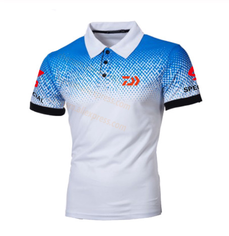 ダイワ Tシャツ　新釣りポロティークイックドライ　 通気性スポーツ屋外の男性の服 　釣り半袖トップ _1