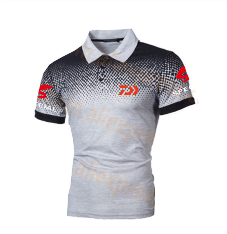 ダイワ Tシャツ　新釣りポロティークイックドライ　 通気性スポーツ屋外の男性の服 　釣り半袖トップ _5