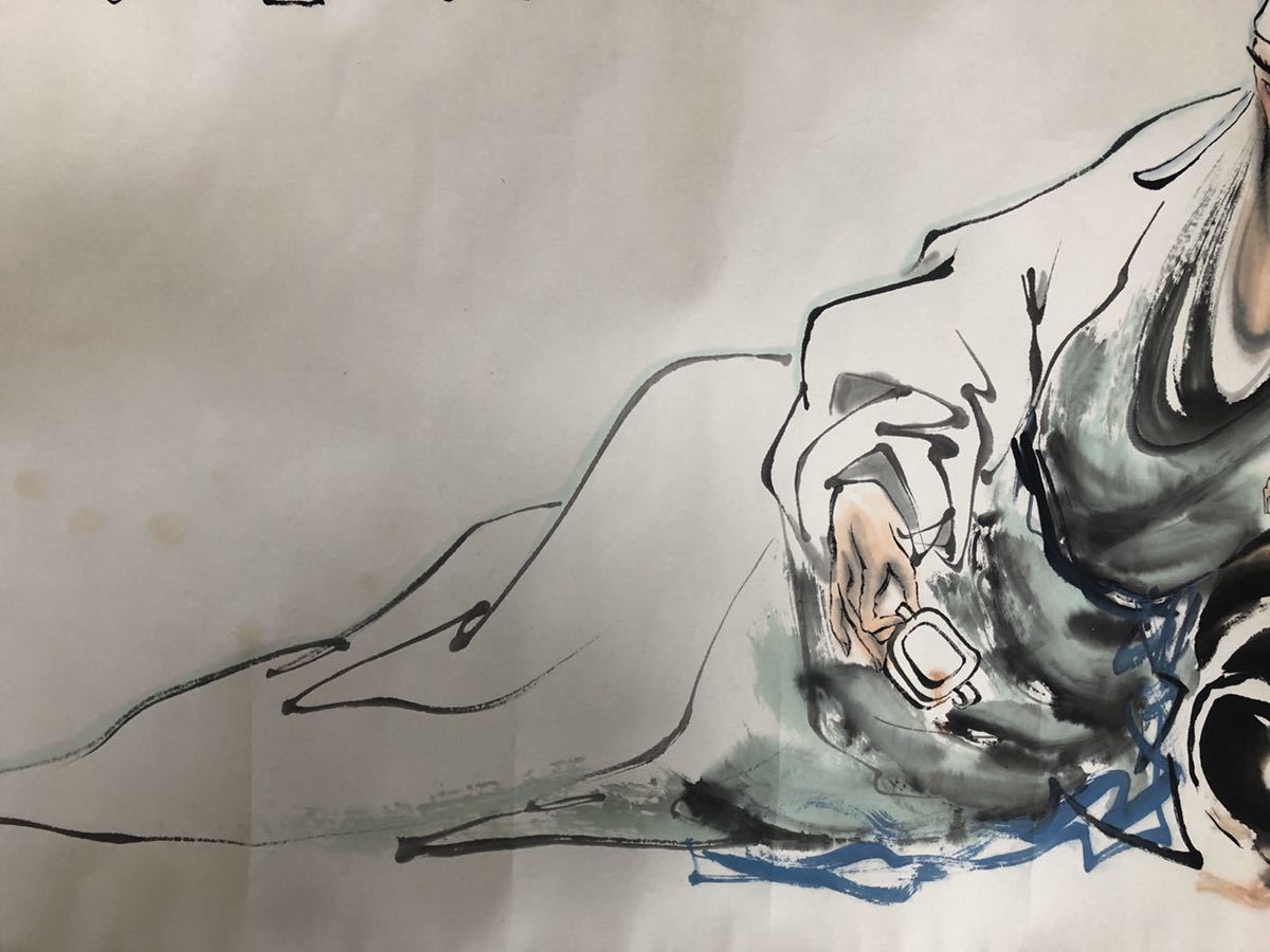 珍藏 古美術 清国末期 大名家 呉湖帆 絵 書道 掛け軸 肉筆保証 美術