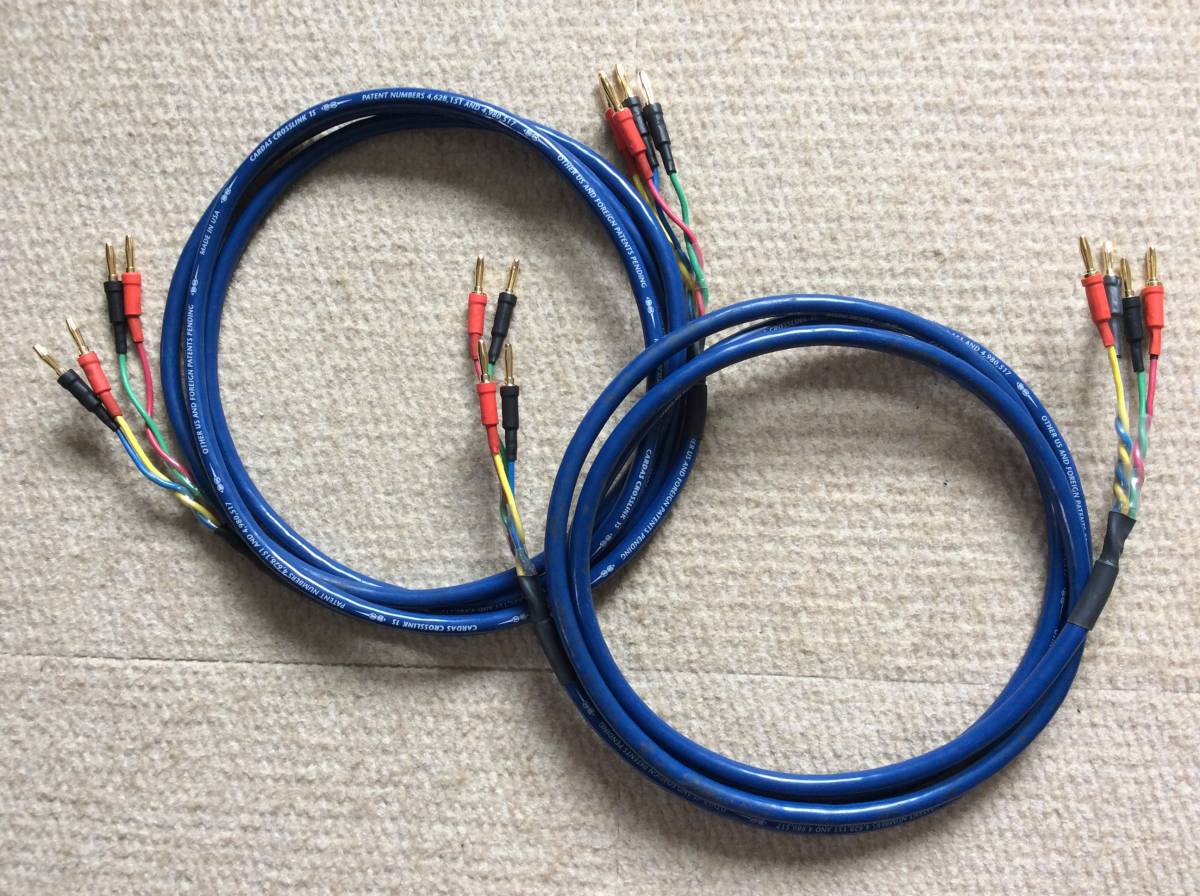SALE，人気セール CARDAS CROSSLINK 1S スピーカーケーブル 約2.8m&times;2本 バイワイヤー仕様バナナプラグ端末済 Cardas Audio Crosslink SP(スピーカーケーブル)｜売買されたオークション情報、yahooの商品情報をアーカイブ スピーカーケーブル