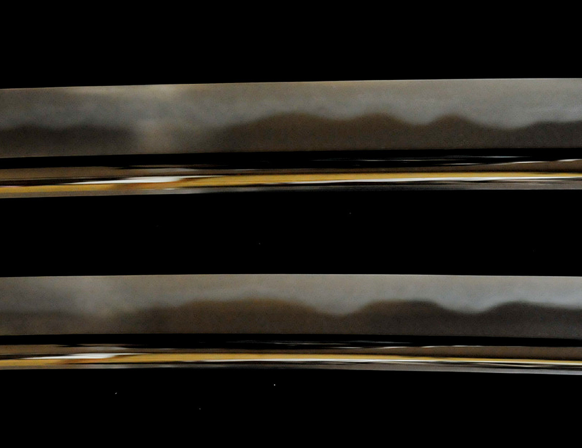 最上作 美品！菊池住惟忠 平成八年八月日 75.8cm 886g 日本美術刀剣保存協会 平成九年新作刀展覧会入選作品 合口、目貫べっ甲製 金張ハバキ