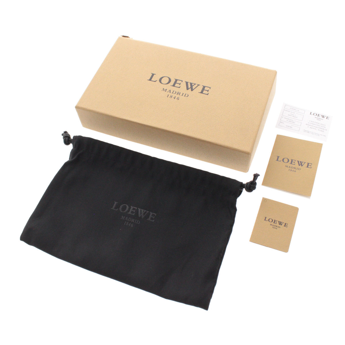 ロエベ LOEWE 長財布 アナグラム 美品ロエベ 中古 ラウンドファスナー